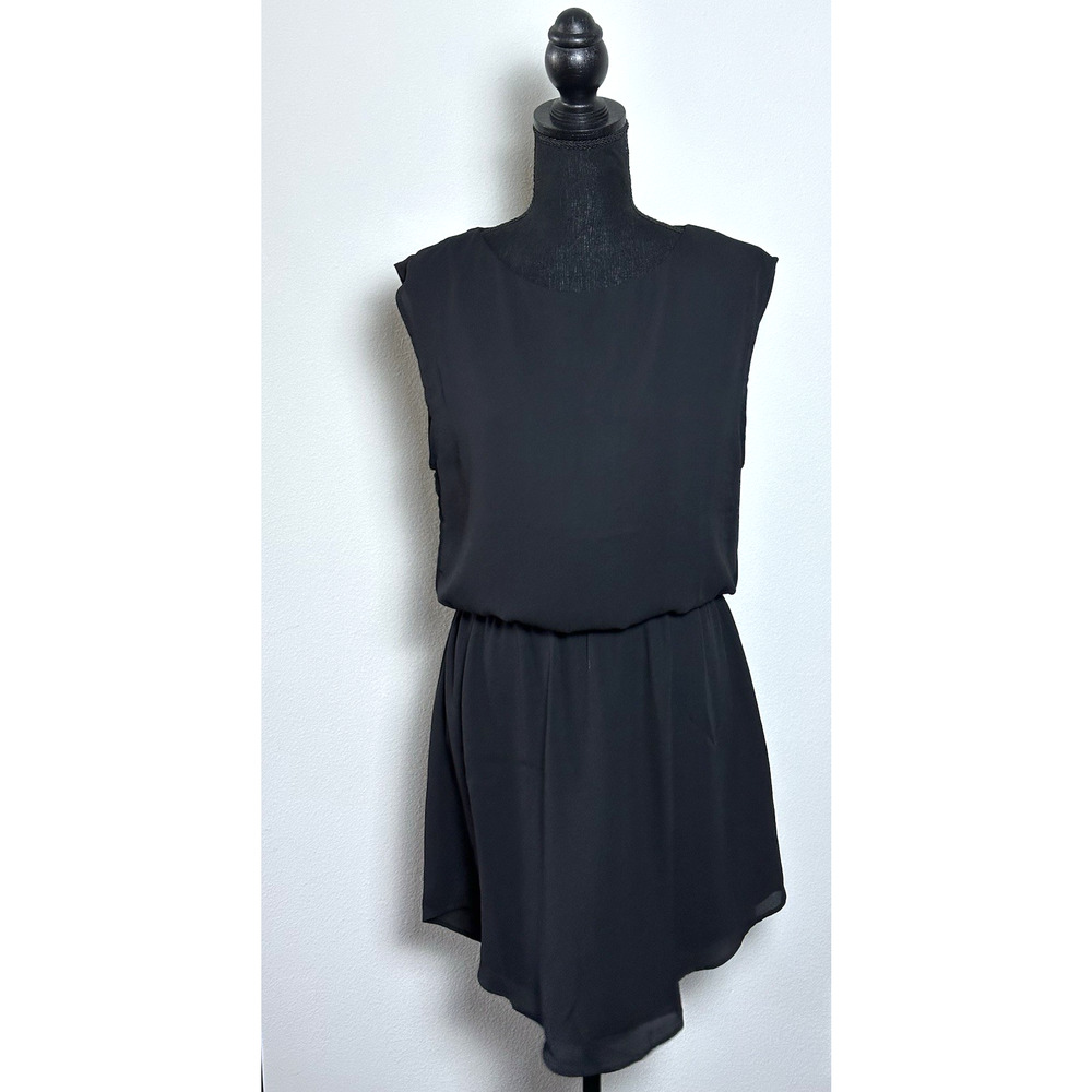 Women's Juniors Little Black Dress Size (S) Krisa Black Dress Blousy Top